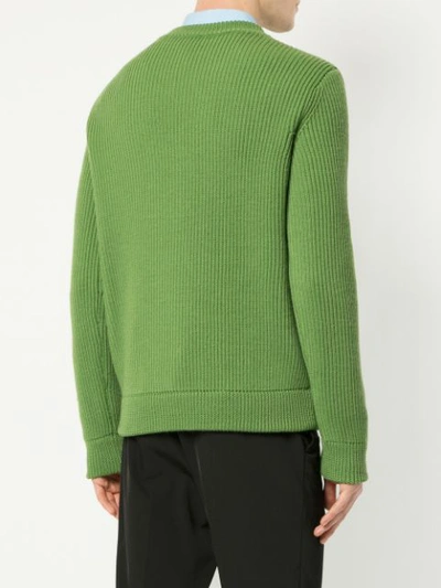 Shop Namacheko Ribbed Knit Sweater In Green