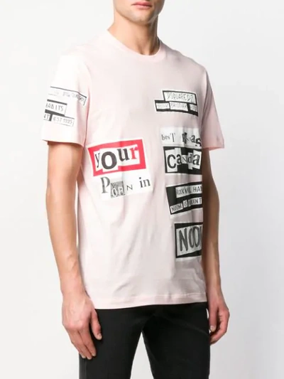 Shop Dsquared2 T-shirt Mit Collagen-print In Pink