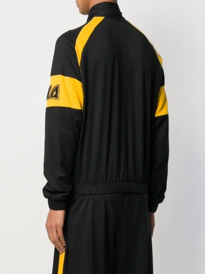 Shop Mcq By Alexander Mcqueen High Neck Track Jacket In Black
