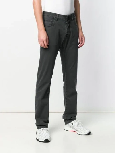 Shop Jacob Cohen Straight-leg Trousers - Black