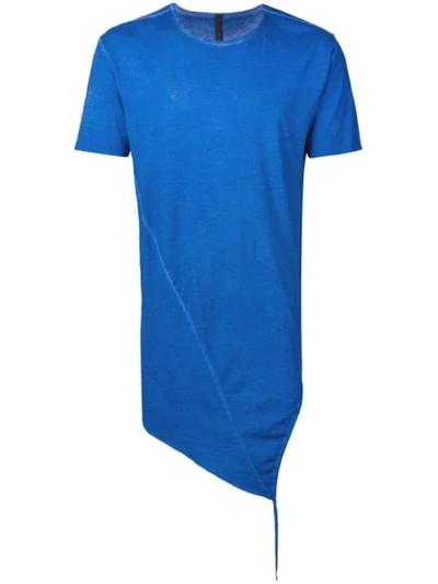 Shop Army Of Me Asymmetric Hem T-shirt In Blue