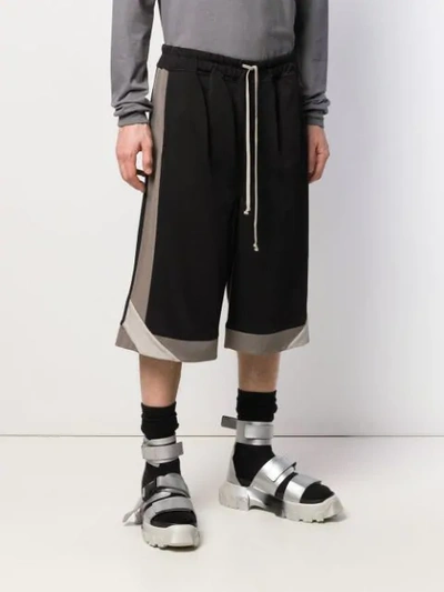 Shop Rick Owens Drawstring Karloff Boxers Shorts In Black