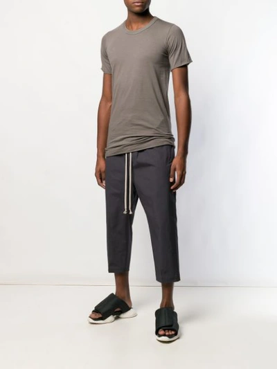 Shop Rick Owens Slim-fit Long T-shirt In Grey