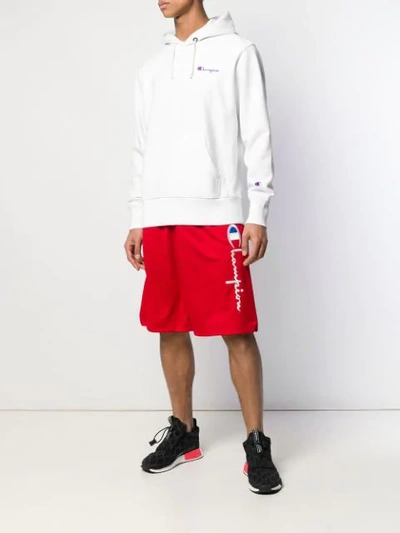 Shop Champion Logo Embroidered Hoodie - White