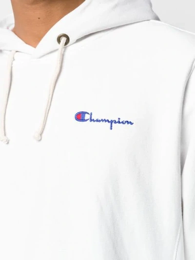 Shop Champion Logo Embroidered Hoodie - White
