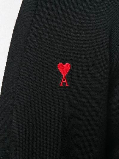 Shop Ami Alexandre Mattiussi Cardigan Ami De Coeur Patch In 001 Noir