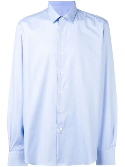 Shop Lanvin Long-sleeved Shirt - Blue