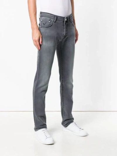 Shop Jacob Cohen Straight Cut Jeans In Grey