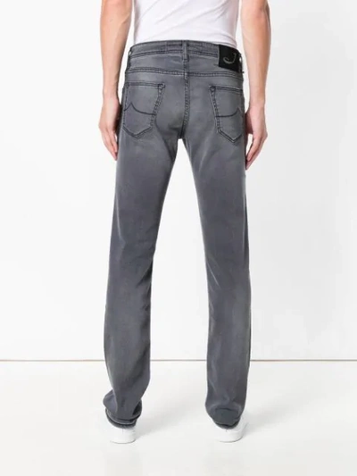 Shop Jacob Cohen Straight Cut Jeans In Grey