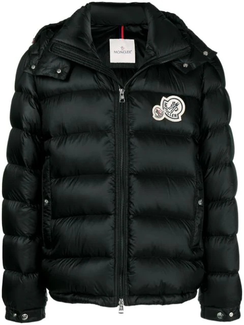 Moncler Down Padded Jacket In Black 