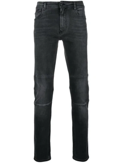 Shop Belstaff Faded Slim Fit Jeans In 90011 Charcoal