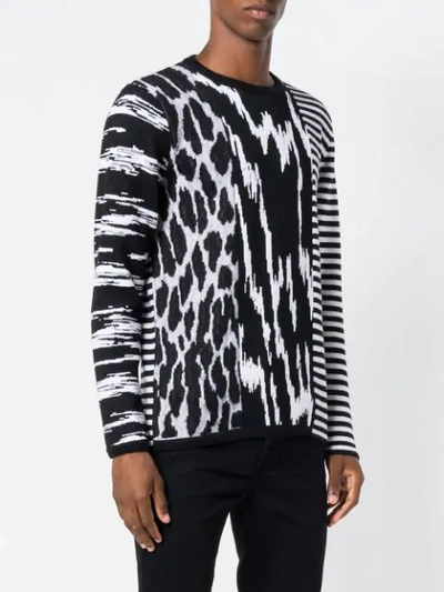 Shop Givenchy Animal Print Sweater In Black