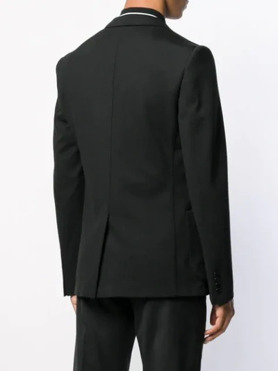 Shop Dolce & Gabbana Embroidered Blazer In Black