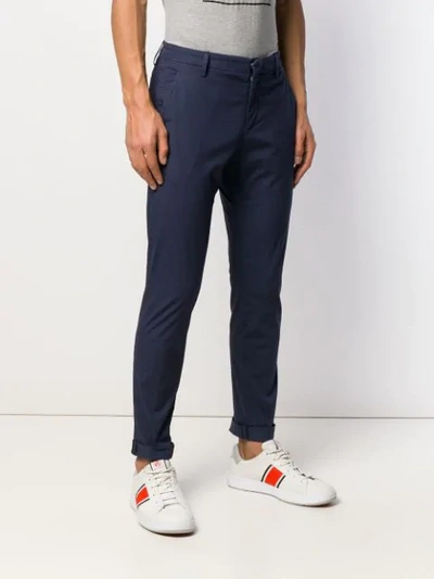Shop Dondup Slim-fit Chinos In Blue