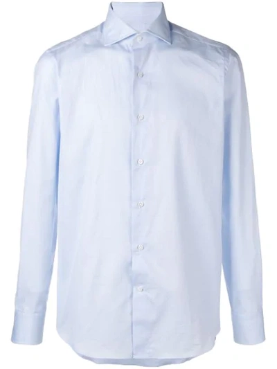 Shop Alessandro Gherardi Tuxedo Collar Shirt In Blue