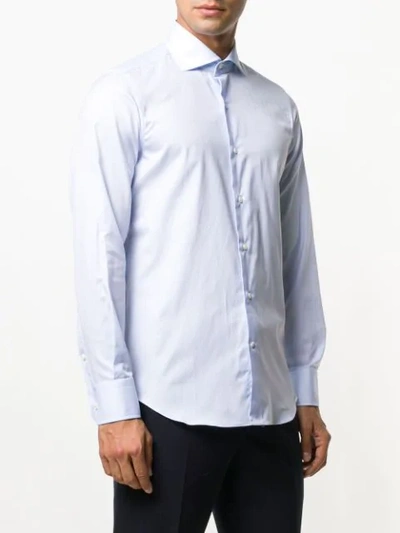 ALESSANDRO GHERARDI TUXEDO COLLAR SHIRT - 蓝色