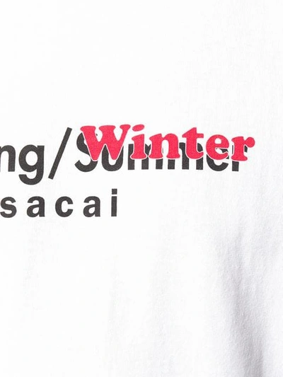Shop Sacai Spring/winter Print T-shirt In White