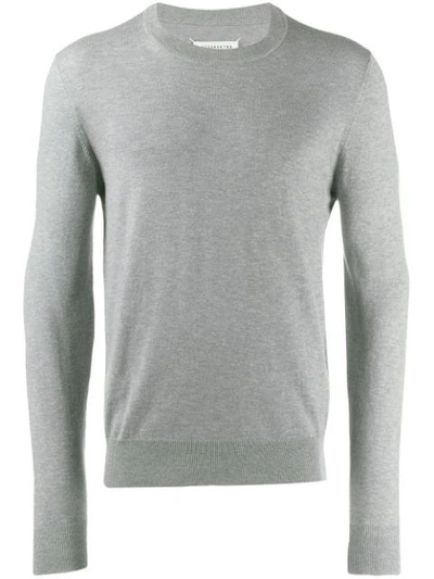 Shop Maison Margiela Décortiqué Elbow Sweater In Grey
