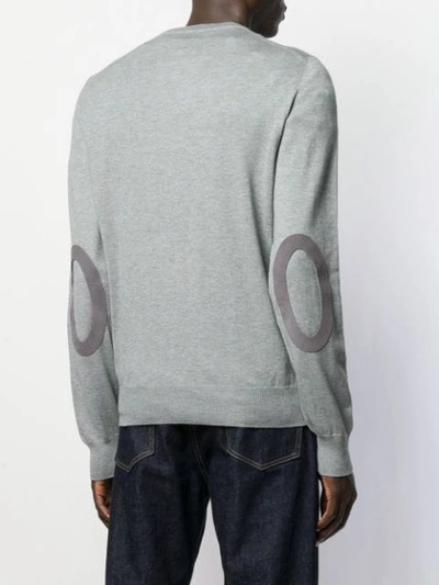 Shop Maison Margiela Décortiqué Elbow Sweater In Grey