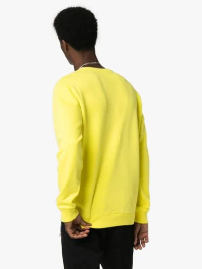 Shop Givenchy Signature Logo-embroidered Sweatshirt In Yellow