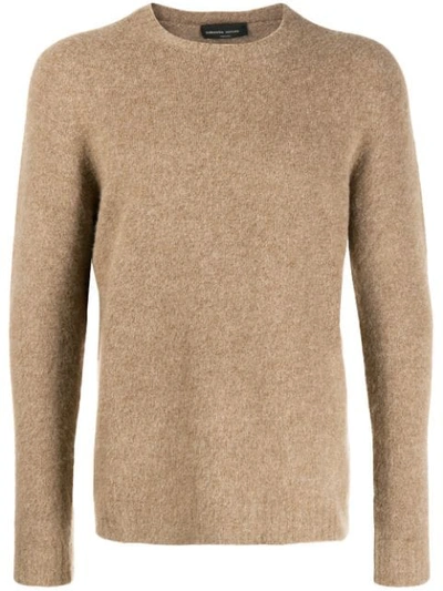 Shop Roberto Collina Long-sleeve Fitted Sweater In Brown