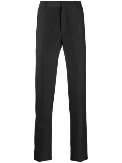 Shop Alexander Mcqueen Straight Leg Trousers In Black