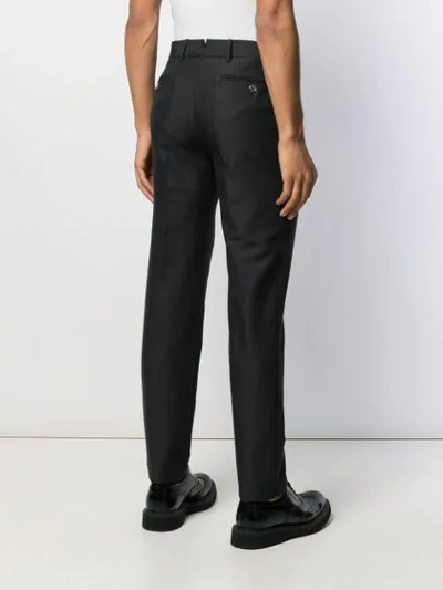 Shop Alexander Mcqueen Straight Leg Trousers In Black