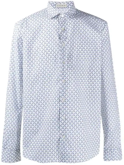 Shop Etro Printed Shirt In White