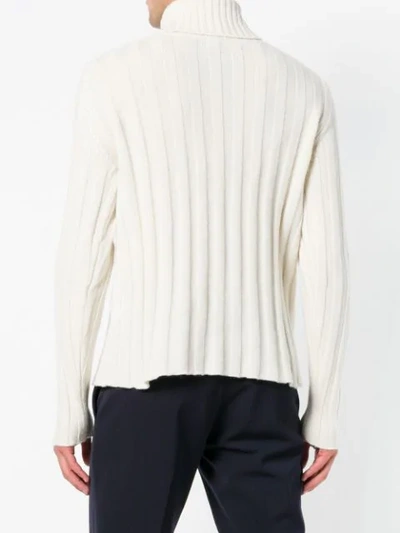 Shop Mp Massimo Piombo Roll Neck Sweater - White