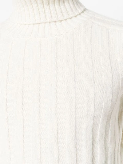 Shop Mp Massimo Piombo Roll Neck Sweater - White