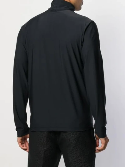 Shop Fendi High-neck Gathered Jumper In Black