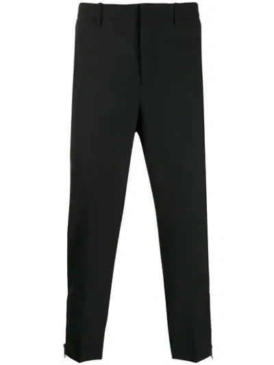 Shop Neil Barrett Cropped Trousers In Black