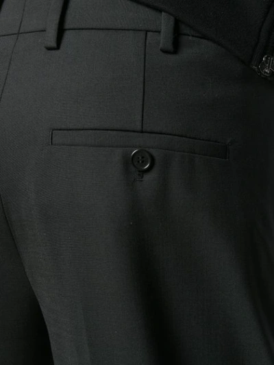 Shop Neil Barrett Cropped Trousers In Black