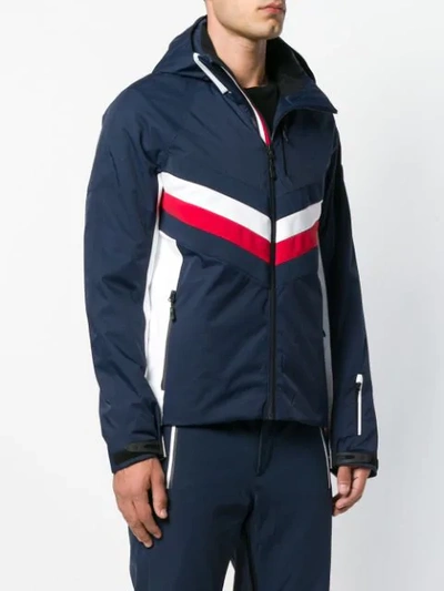 Shop Rossignol X Tommy Hilfiger Hooded Panelled Jacket In Blue