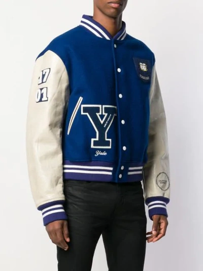 Shop Calvin Klein 205w39nyc Varsity Bomber Jacket In Blue