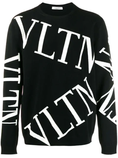 Shop Valentino Vltn Logo Jumper - Black