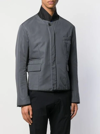 Shop Haider Ackermann Padded Zip-up Jacket In Grey