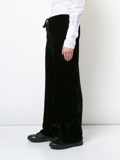 Shop Ann Demeulemeester Loose Fit Trousers In Black