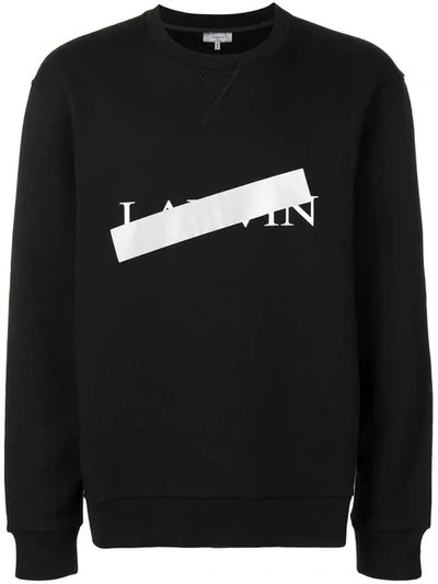 Shop Lanvin Logo Sweatshirt In Black