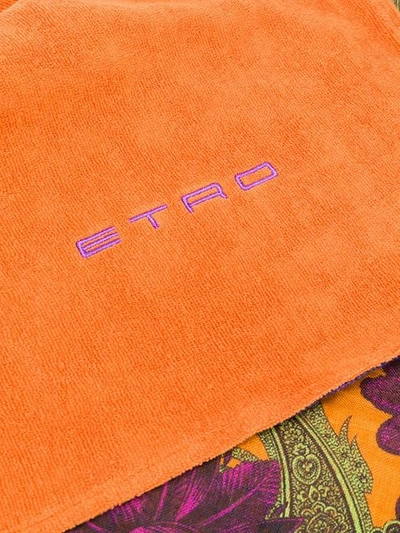 Shop Etro Klassische Stranddecke In Orange