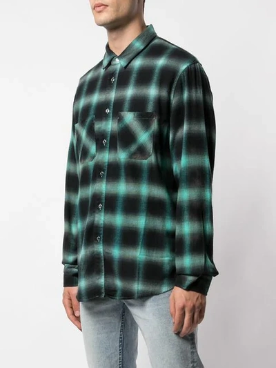 Shop Amiri Checked Shirt In Black