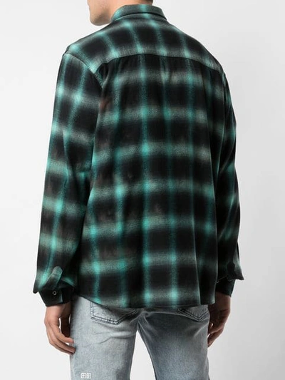 Shop Amiri Checked Shirt In Black