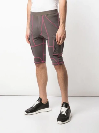 Shop Per Götesson Cargo Pocket Cycling Shorts In Grey
