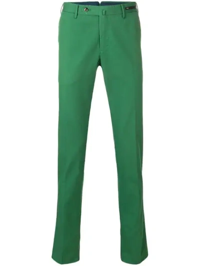 Shop Pt01 Slim Fit Chinos In 0429 Green