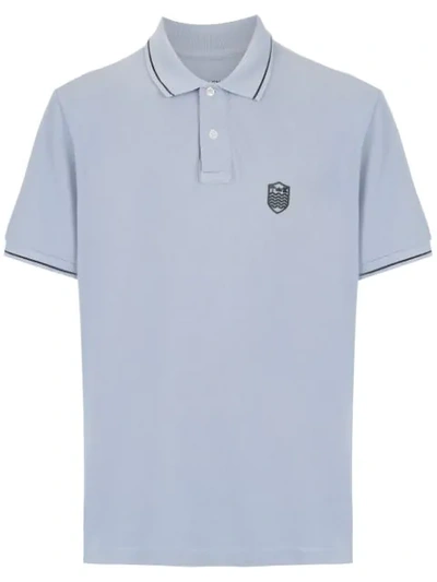 Shop Osklen Embroidered Polo Shirt In Blue