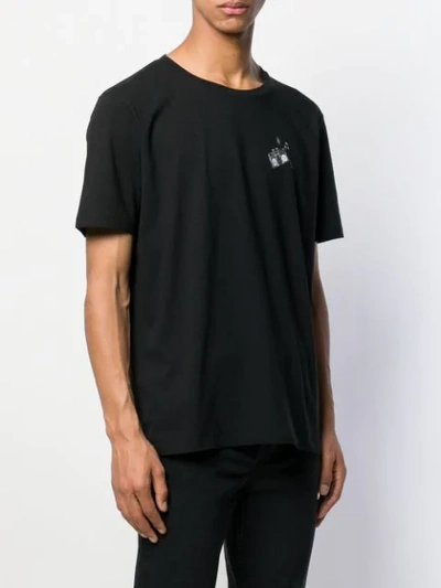 Shop Saint Laurent Stereo Print T-shirt In Black