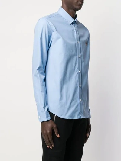 Shop Kenzo Tiger Patch Shirt In Blue