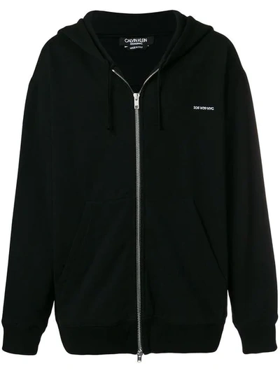 Shop Calvin Klein 205w39nyc 205 W39 Nyc Zipper Hoodie In Black