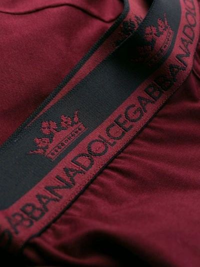 Shop Dolce & Gabbana Shorts Mit Logo-bund In Red