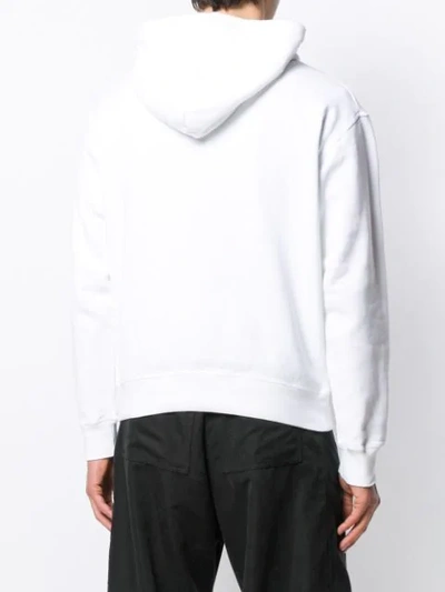 Shop Dsquared2 Logo Print Hoodie In White